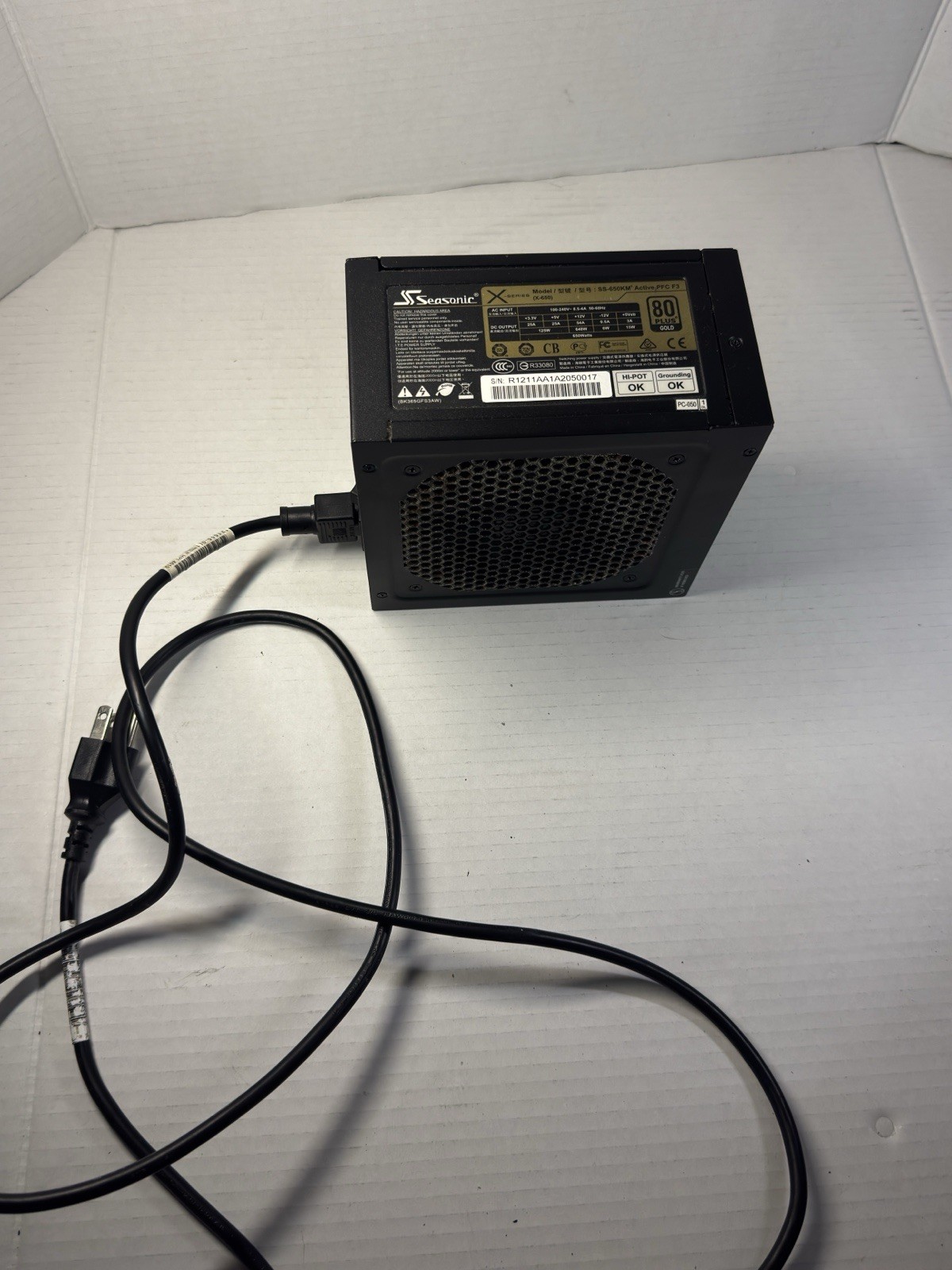 Seasonic X-650 SS-650KM 650W 80 Plus Gold Fully Modular ATX PSU w/ Cables