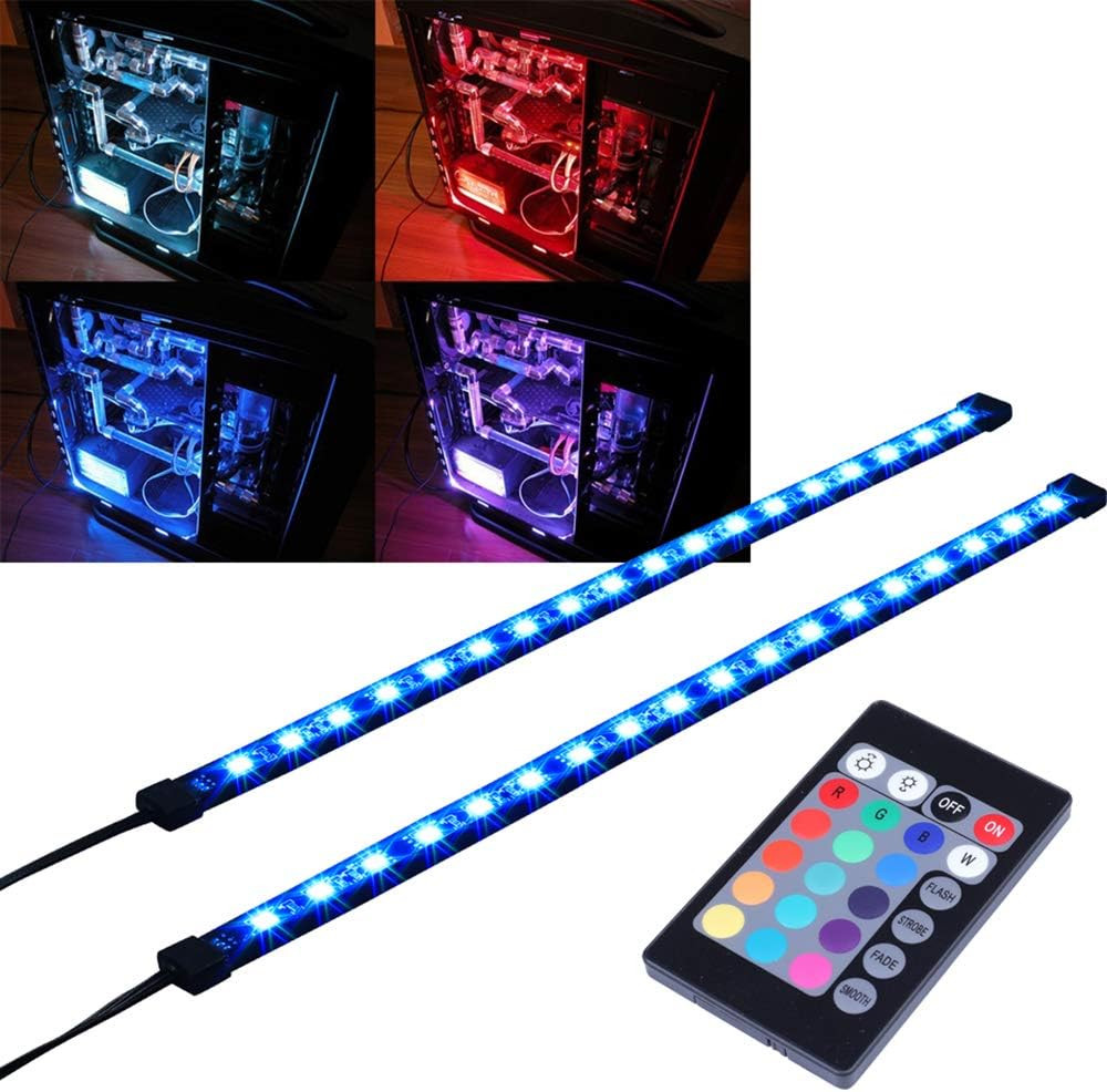 RGB LED Strip Computer Lighting via Magnet with Controller for Desktop Computer