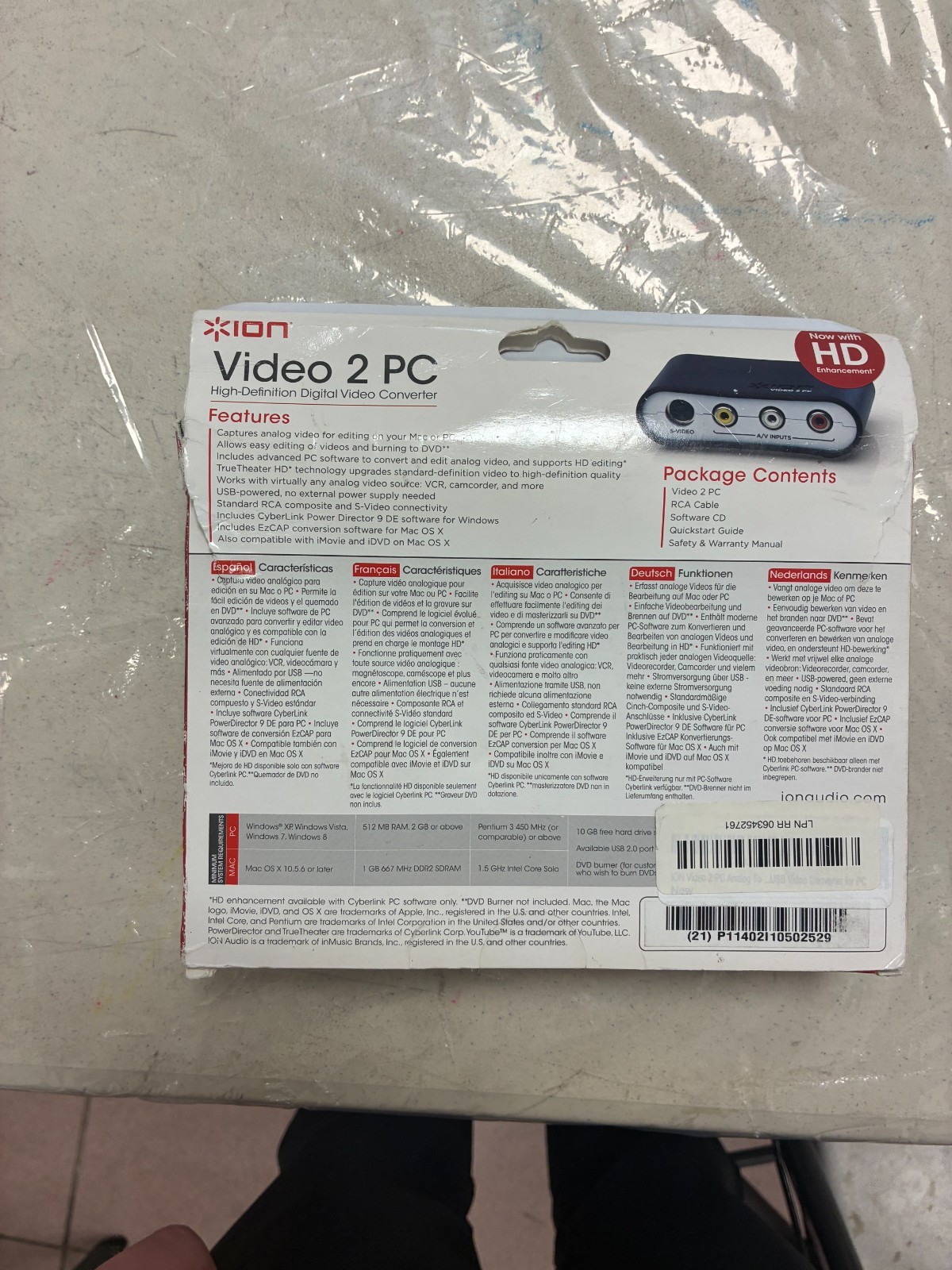 ION Video 2 PC High-Definition Digital Video Converter USB VHS to Digital