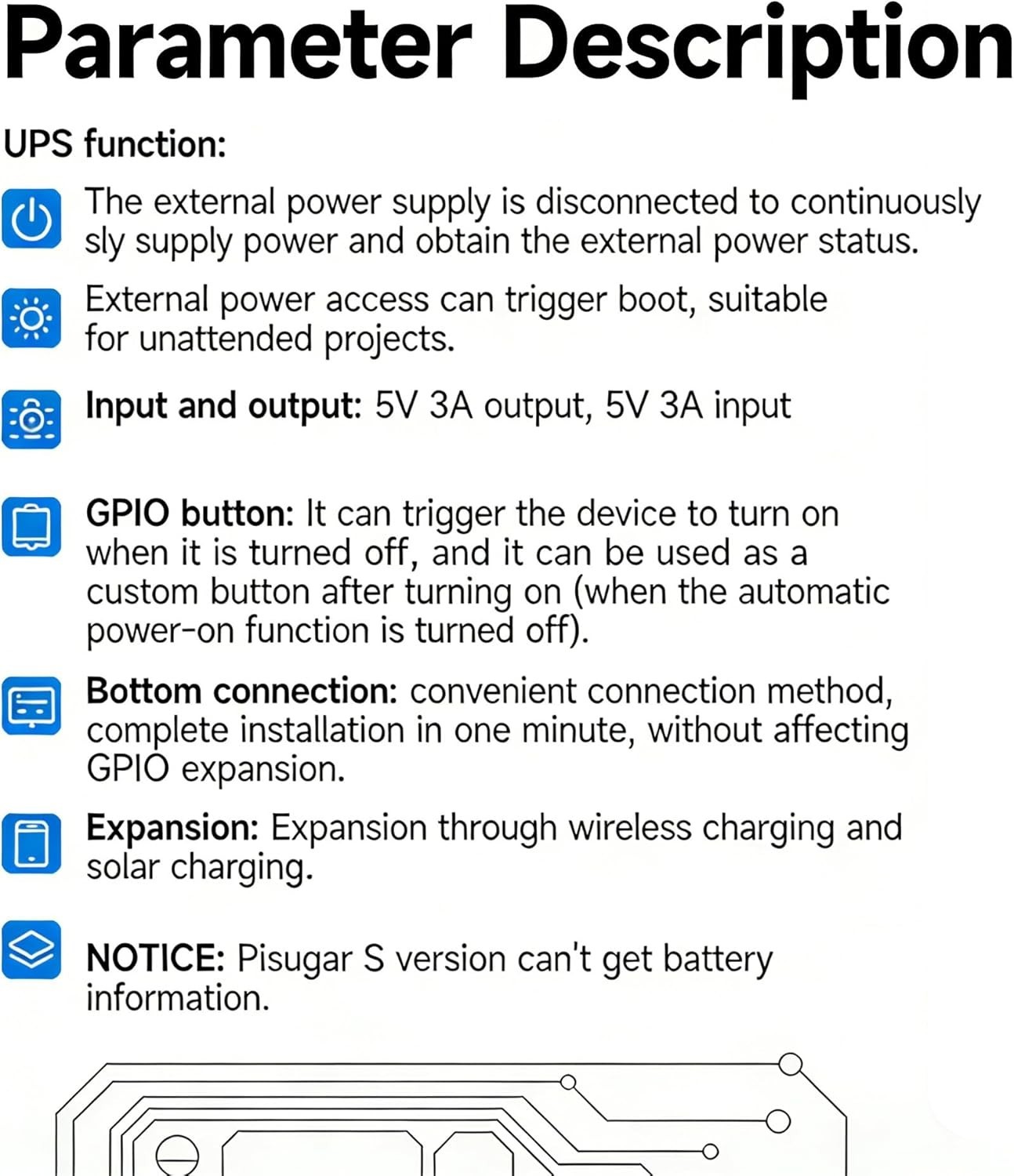 Pisugar S Pro Portable 5000mAh UPS Lithium Battery Power Module Raspberry Pi