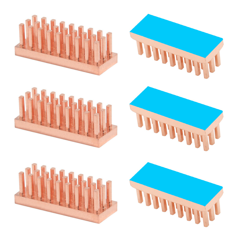 22x8x8mm Copper Pin Fins Heatsink With or Without Tape For DIP IC Electronics