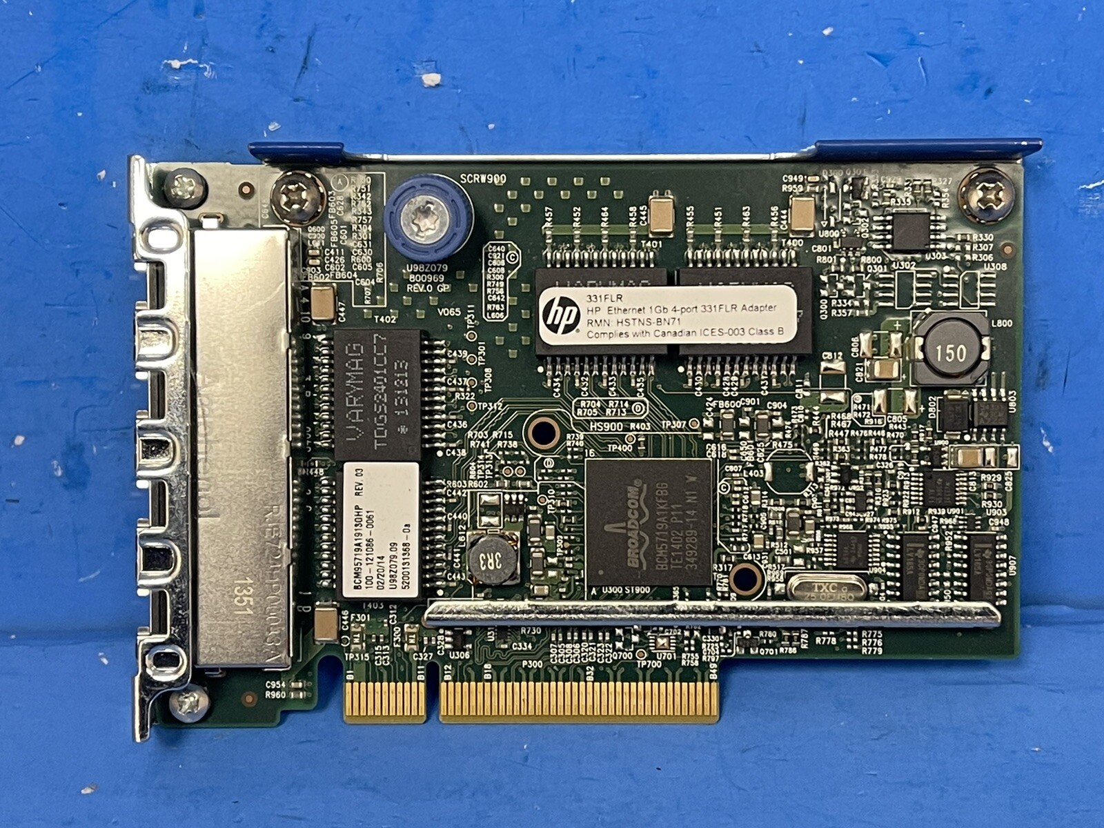 HP 634025-001 4-PORT 331FLR PCIE X8 GIGABIT ETHERNET ADAPTER- 629133-001