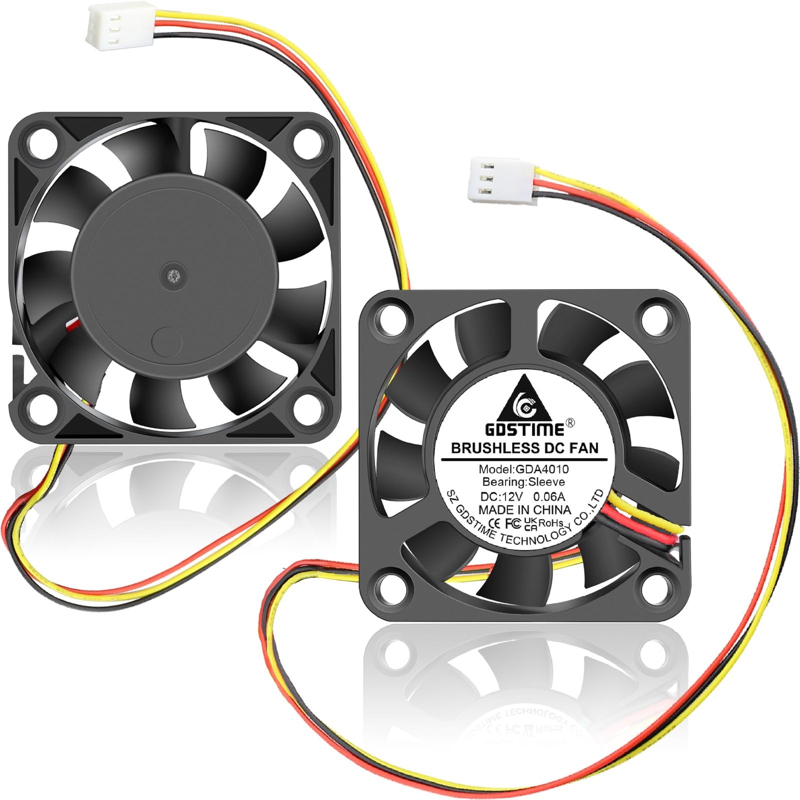 40mm Fan 3 Pin 12V 40x40x10mm Mini PC Case DC Brushless Cooling Replacement