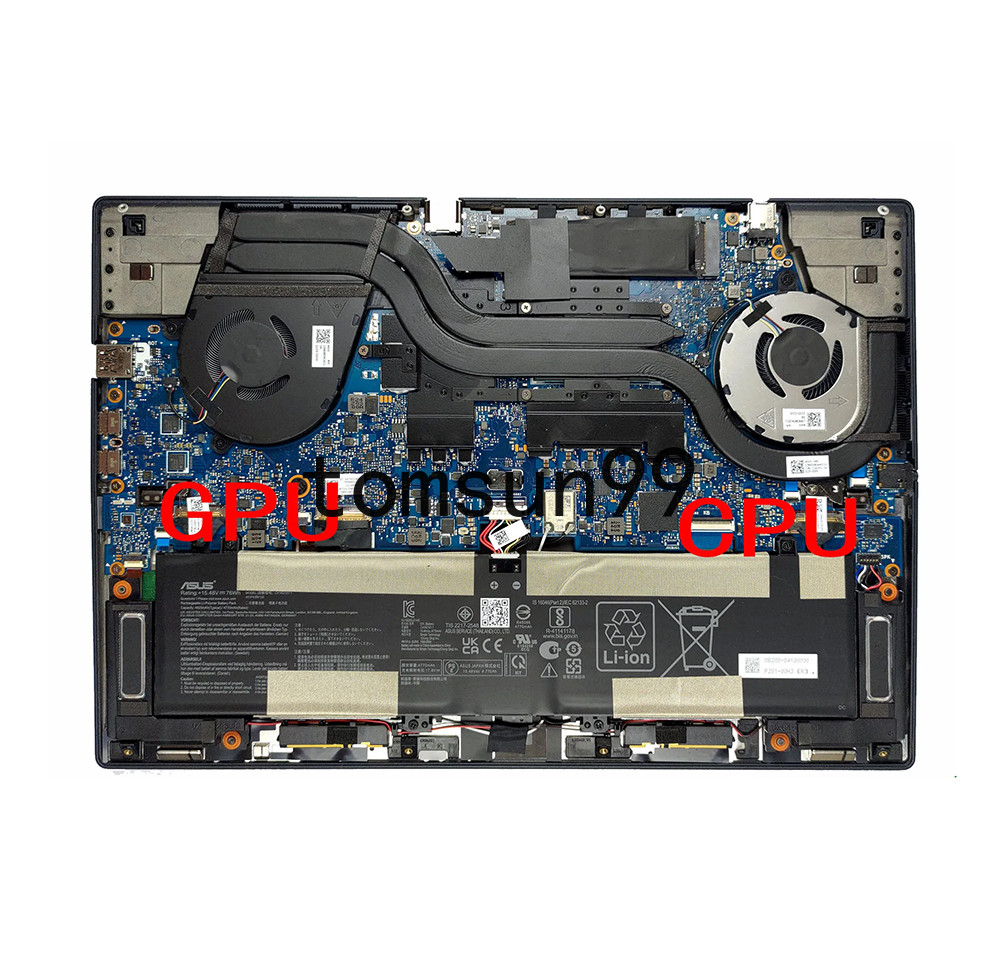 CPU GPU Cooling Fan for ASUS Zenbook Pro 14 Duo OLED UX8402 UX8402ZE-AOQ29085W