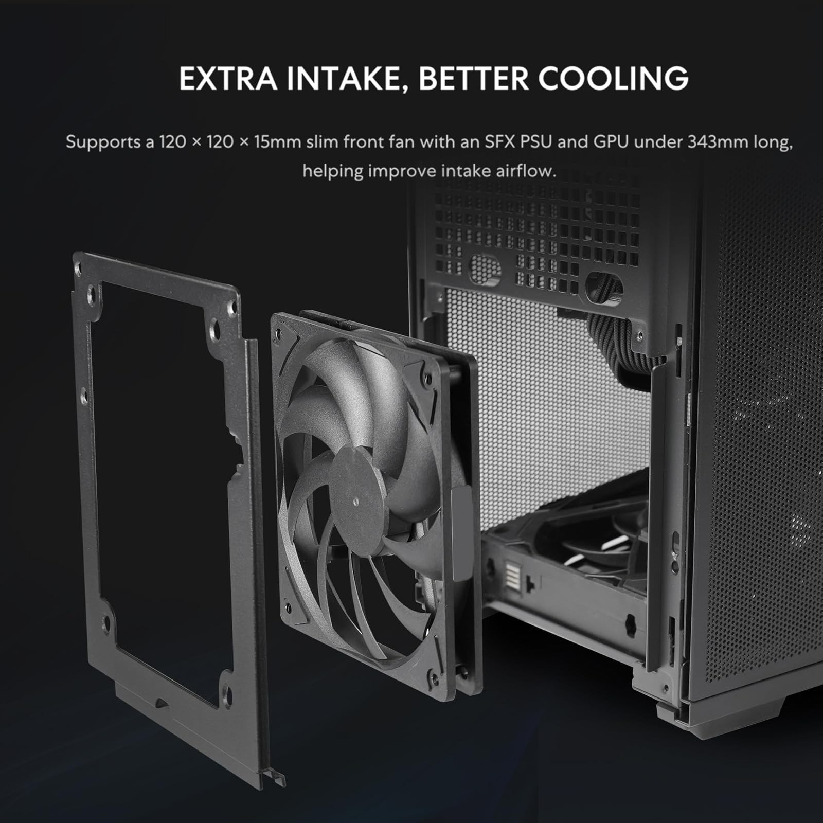LIAN LI B4-mATX PC Case – 360mm AIO Support, Black Wood Finish