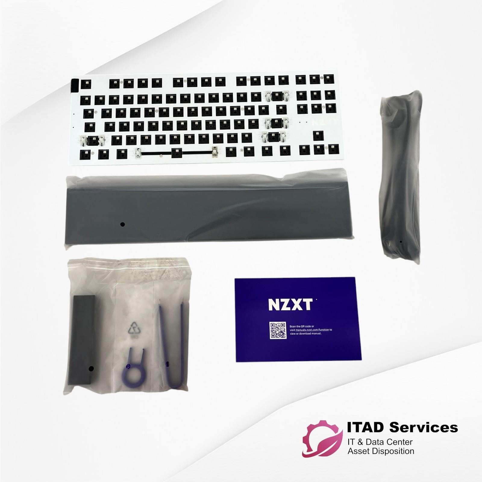 NZXT KD-1TKNA-WZ FUNCTION TENKEYLESS WHITE ANSI 87KEY Keyboard *NO KEYCAPS*