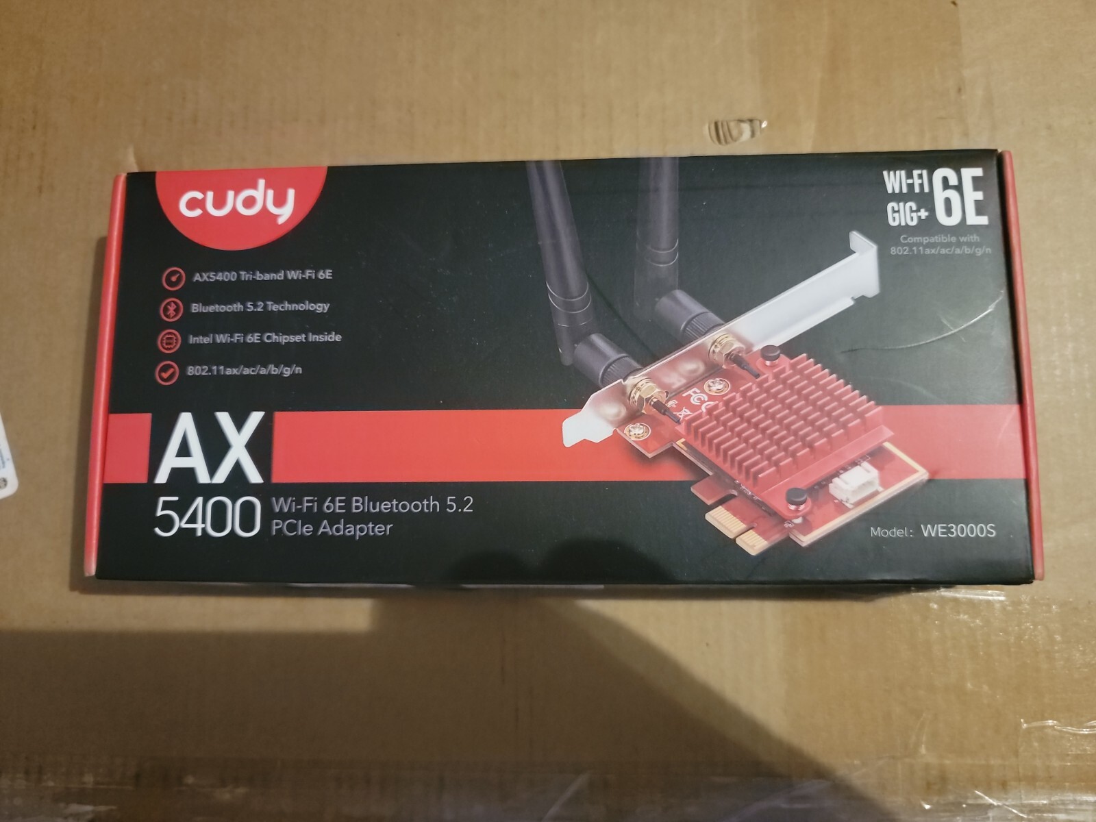 Cudy AX 3000 WiFi 6 Bluetooth 5.0 PCle Adapter (WE3000S)