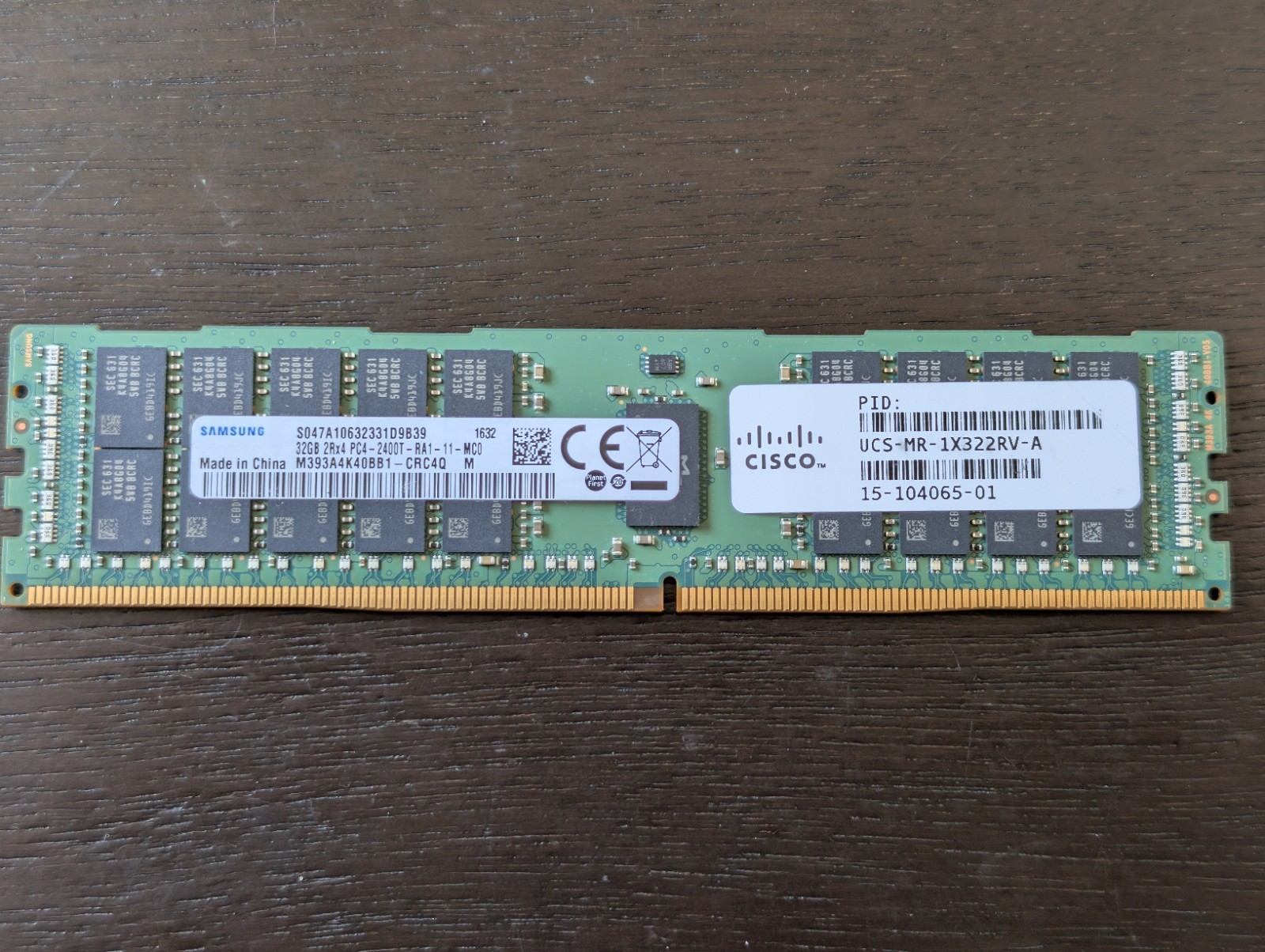 Samsung 32GB DDR4 2400MHz PC4-19200 ECC RDIMM