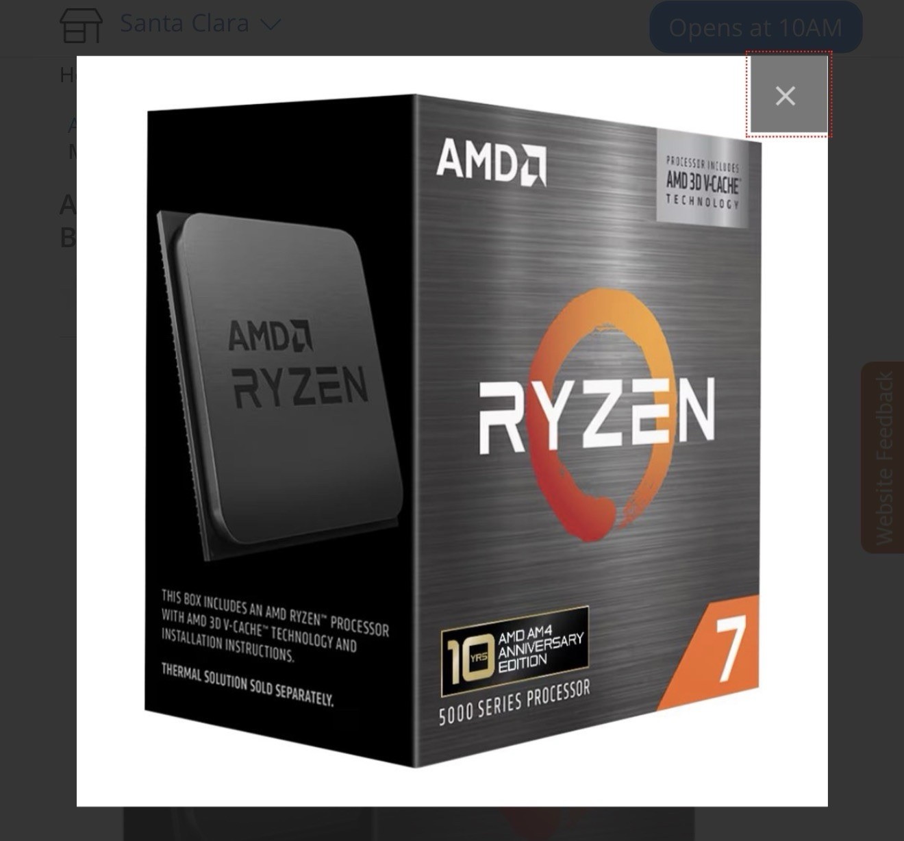 New 10th Anniversary Limited Edition AMD Ryzen 7 5800X3D 8-core 16-Thread CPU