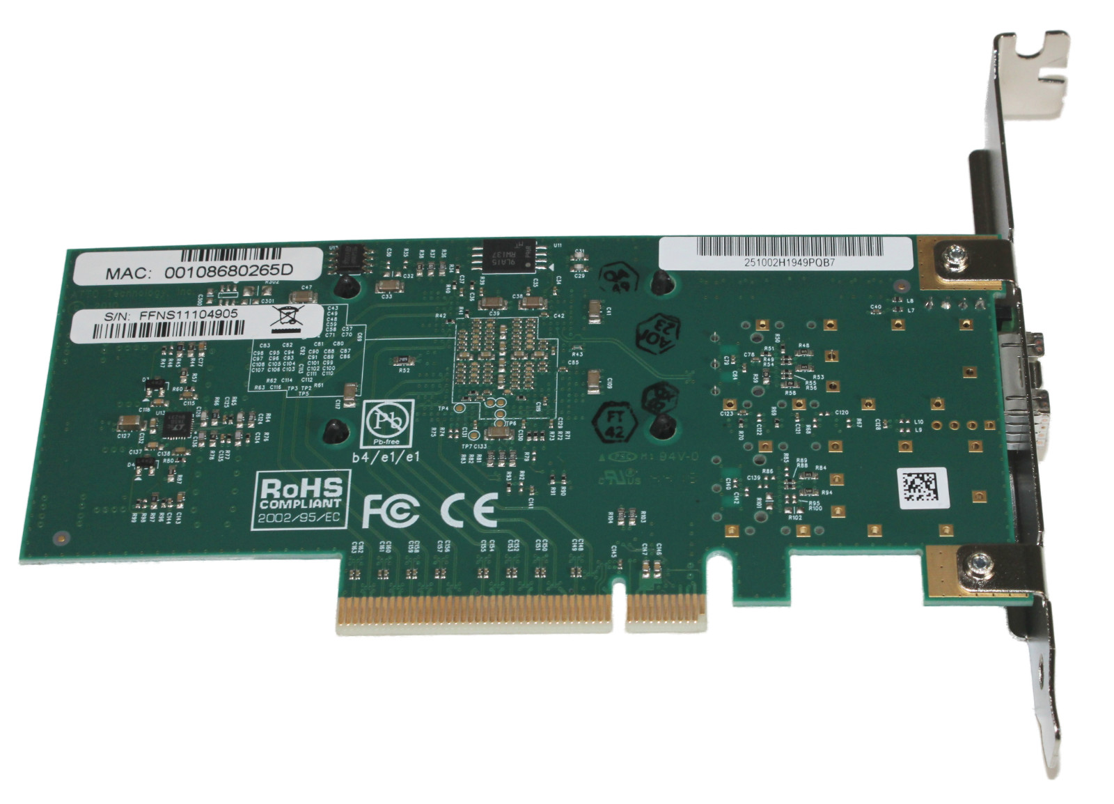 ATTO FastFrame NS11 Single-Port 10GbE SFP+ PCIe 2.0 Network Card FFRM-NS11-000