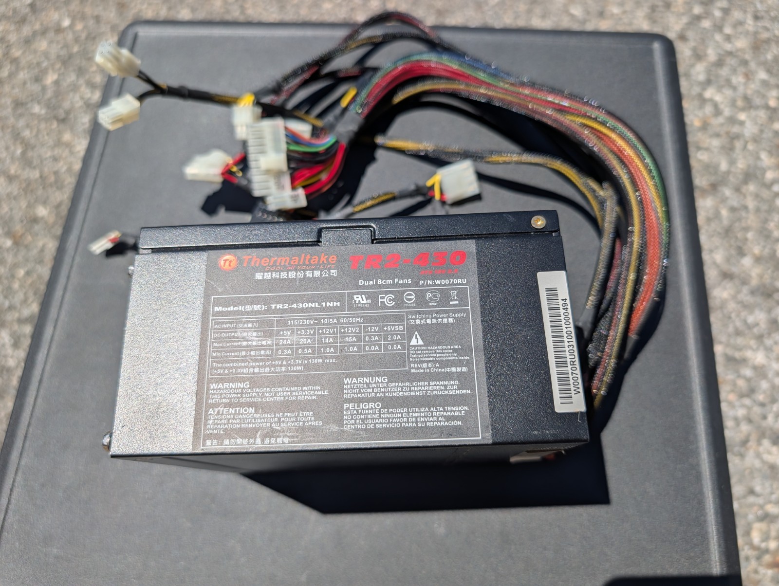 Thermaltake TR2-430 Power Supply 430W NL1NH W0070RU Power Supply Tested Working