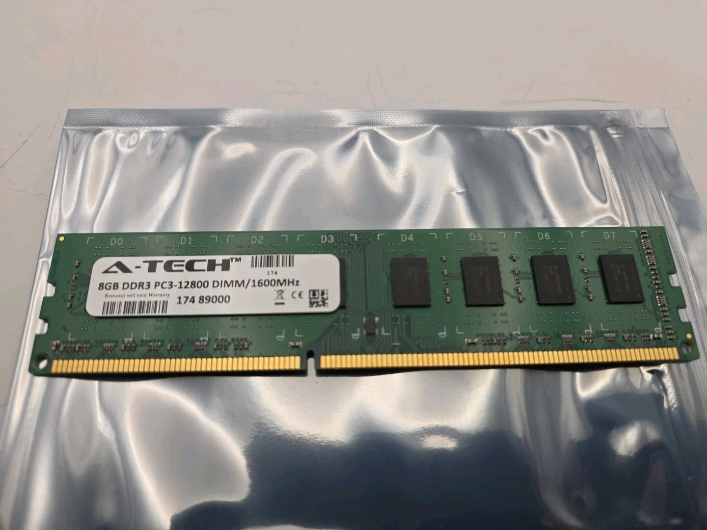A-Tech 8GB PC3-12800 Desktop DDR3 1600 MHz Non ECC 240-Pin DIMM Memory RAM 1x 8G