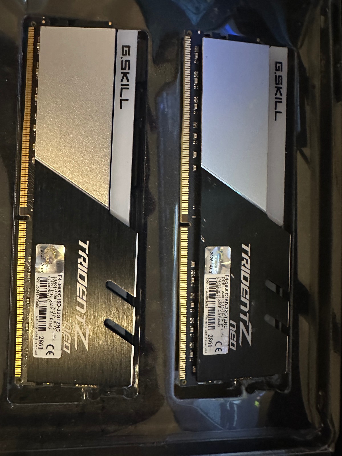 G. SKILL Trident Z Neo 16GB SDRAM DDR4 3600 CL16-19-19-39 at 1.35V
