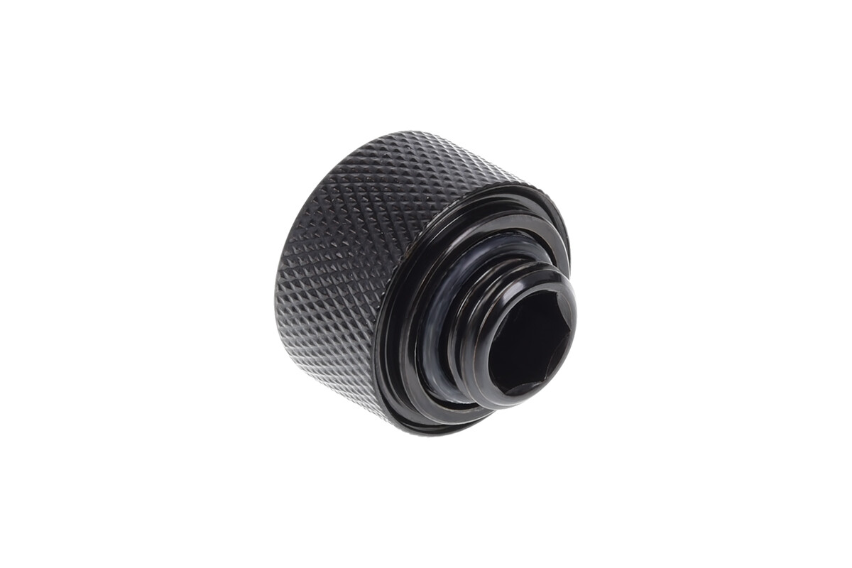 Alphacool G1/4″ Fitting for Acrylic/Brass Hard Tubes, 16mm OD, Black, 6pk