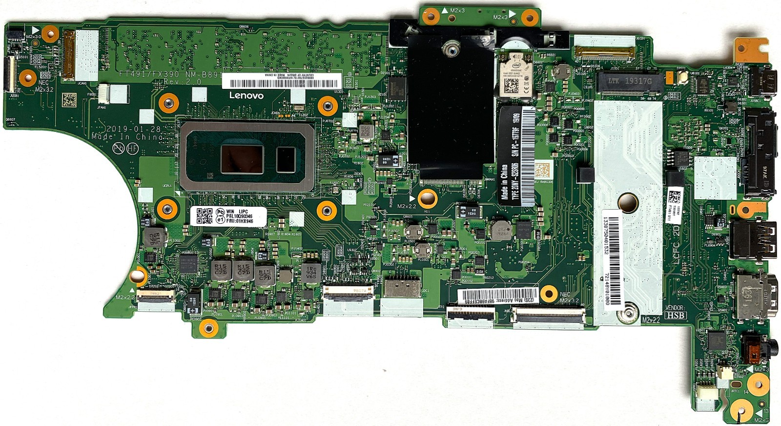 Lenovo ThinkPad T490S i7-8665U 1.9GHz 16G RAM Motherboard 01HX946 NM-B891 TESTED