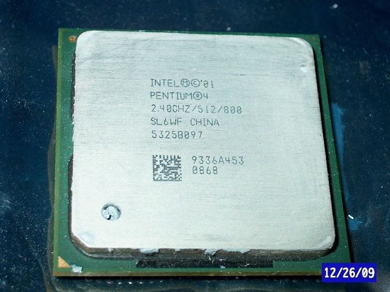 INTEL PENTIUM 4 2.4 GHz PROCESSOR, 800 MHz BUS, SL6WF, SOCKET 478, US SELLER