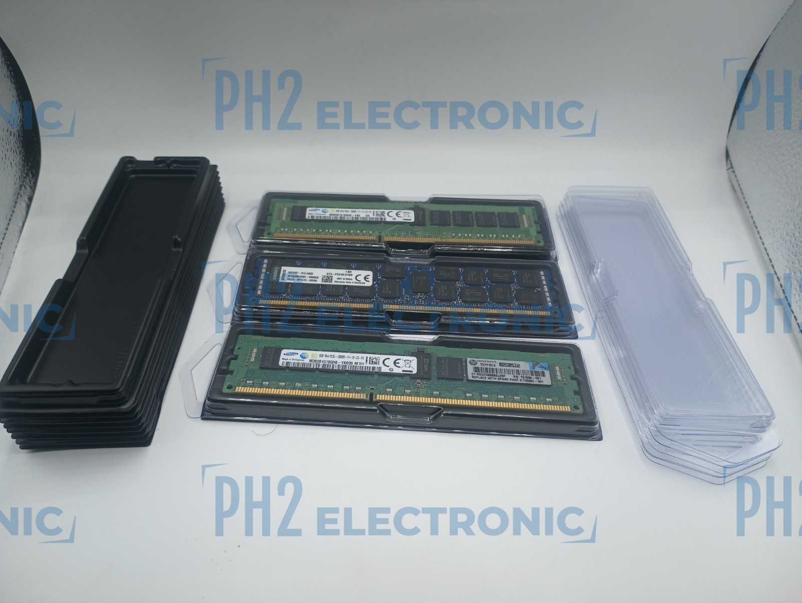 10 pic Dimm Memory Holder Case Clamshell for DDR, DDR2, DDR3, DDR4