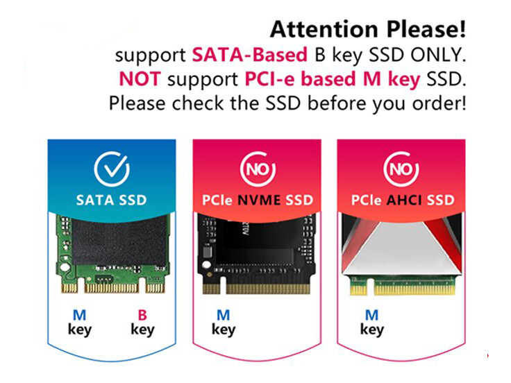 B+M key M.2 NGFF SSD Adapter Card for MacBook Air 11″ A1370 13″ A1369 2010 2011