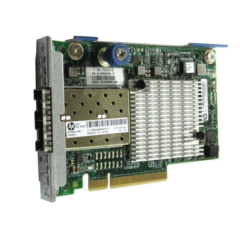 HP FlexFabric 634026-001 554FLR 10/40Gbps PCI-e Dual Port SFP Ethernet Adapter