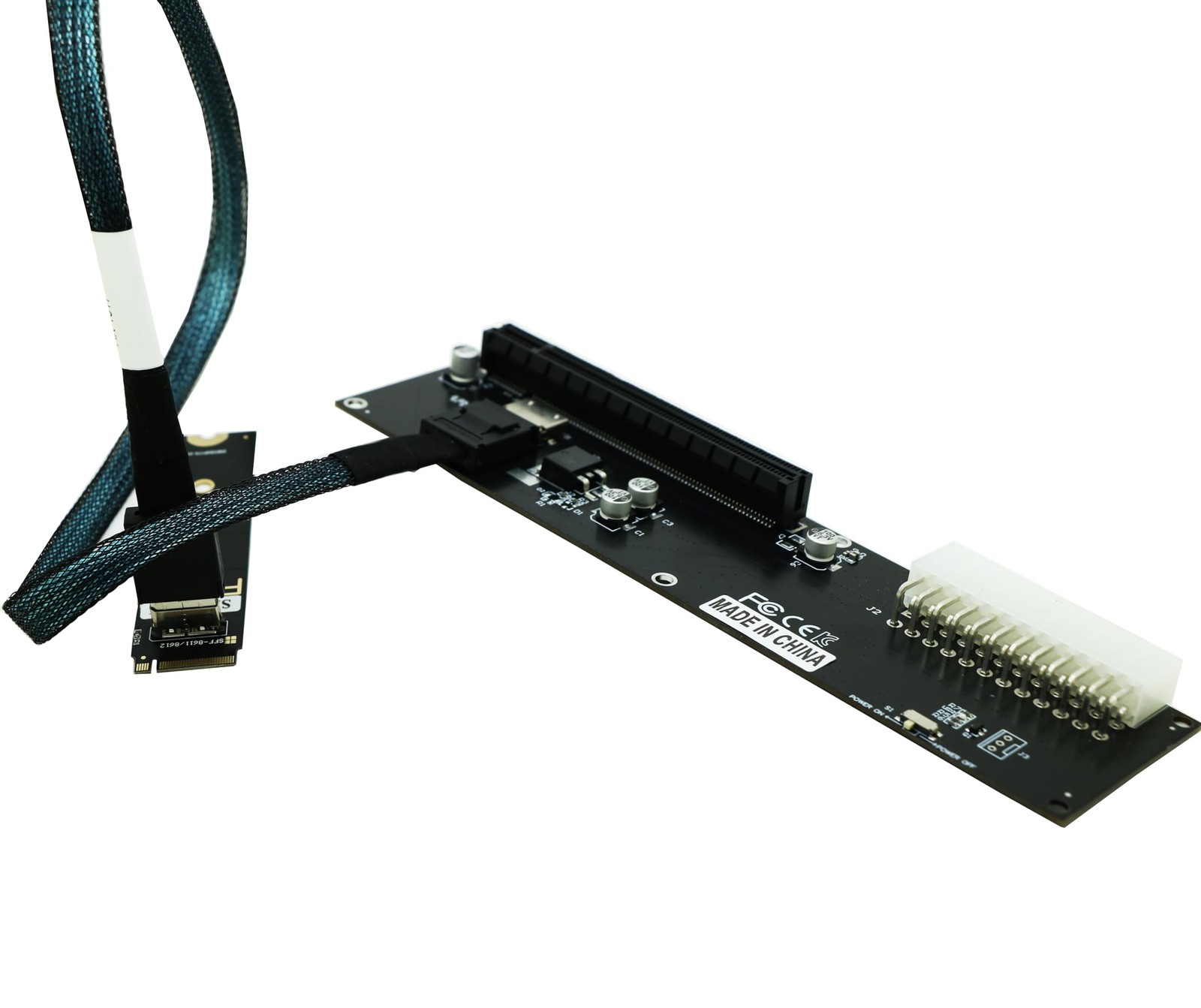 M.2 M-Key 2230/2242/2280 to PCI-e 4.0 X16 with Oculink SFF-8612 SFF-8611 Exte…