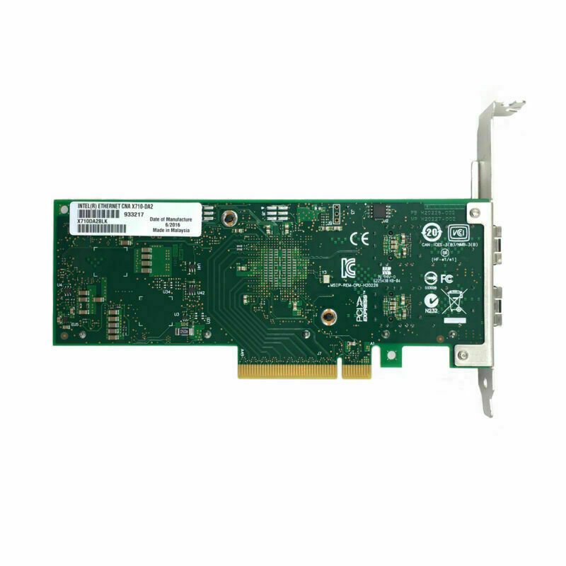 X710-DA2 Intel 10GB PCI 3.0 x8 Ethernet Converged Network Adapter X710DA2BLK