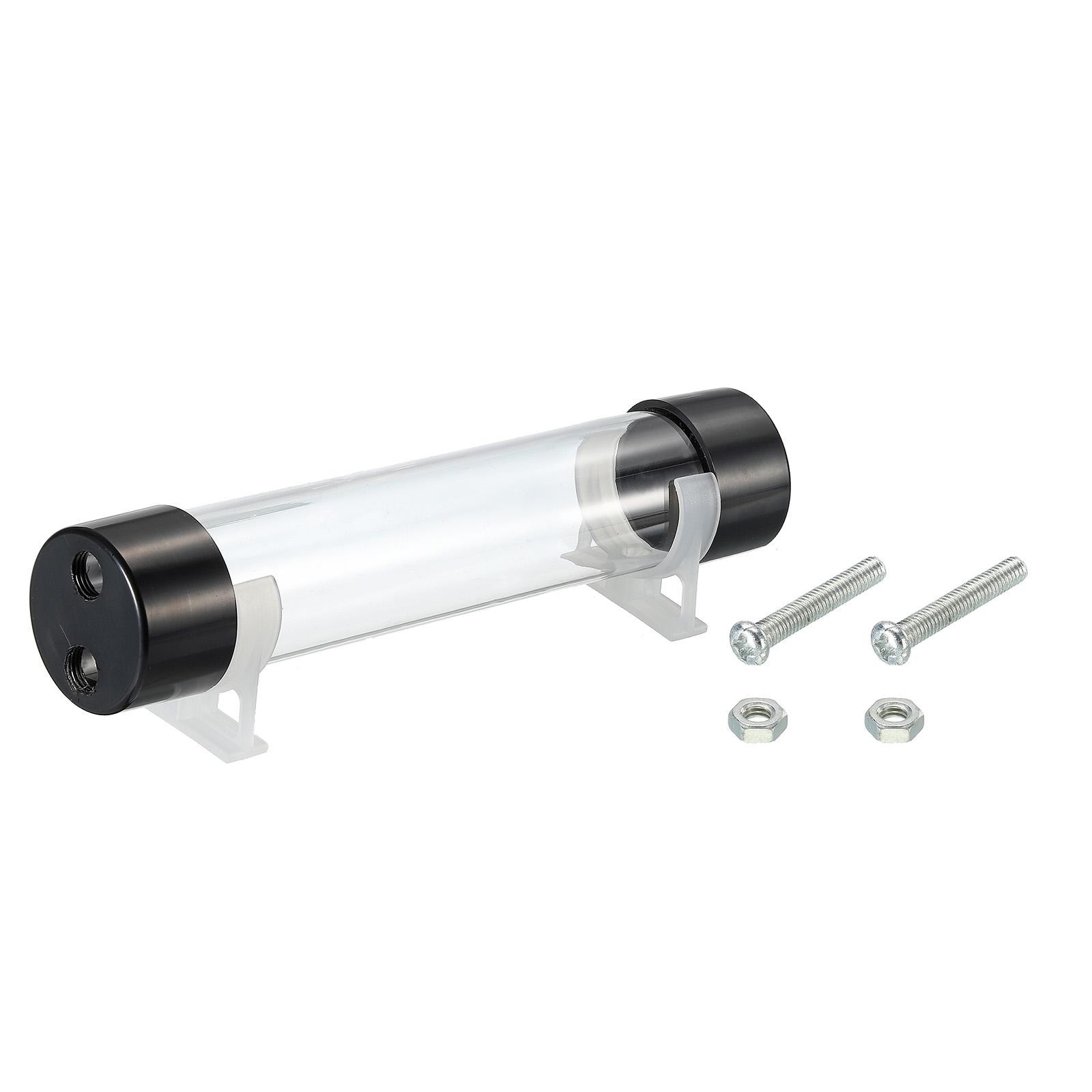 Cylindrical Water Cooling Tank G1/4″ D50mm L240mm Clear with Acrylic and POM