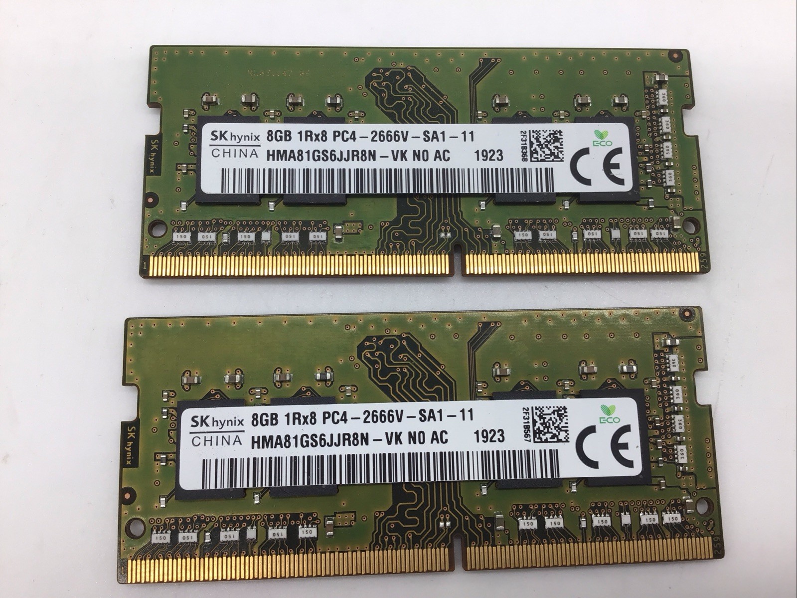 Pair SK Hynix 2x8GB (16GB) DDR4 SDRAM PC4-2666V SO-DIMM 260-Pinn 2666 MHz RAM