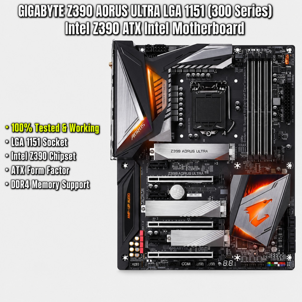 GIGABYTE Z390 AORUS ULTRA LGA 1151 (300 Series) Intel Z390 ATX Intel Motherboard