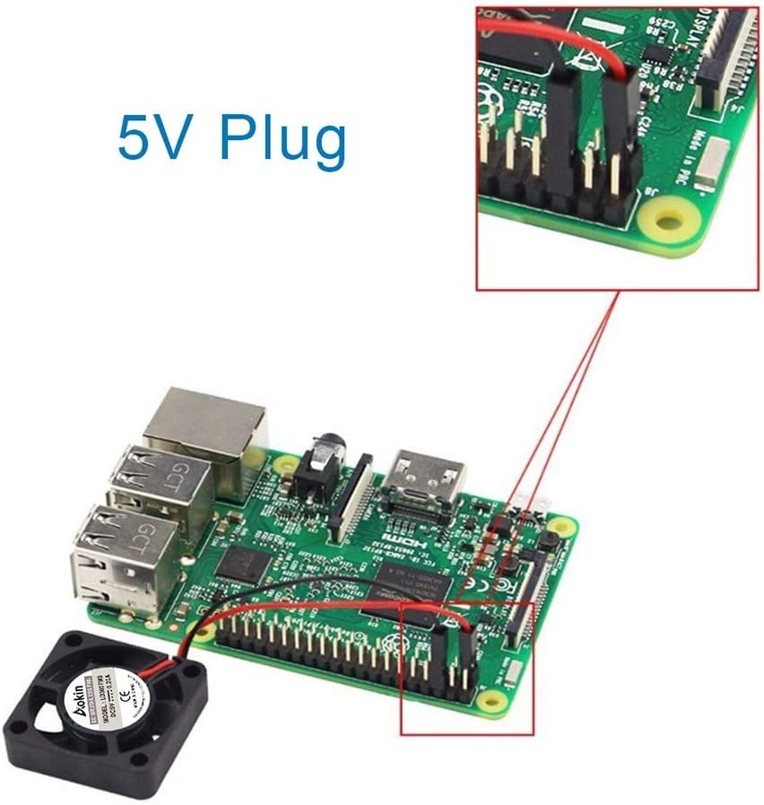 Set of 2 Quiet 30mm Cooling Fans for Raspberry Pi – Durable & Easy to Install