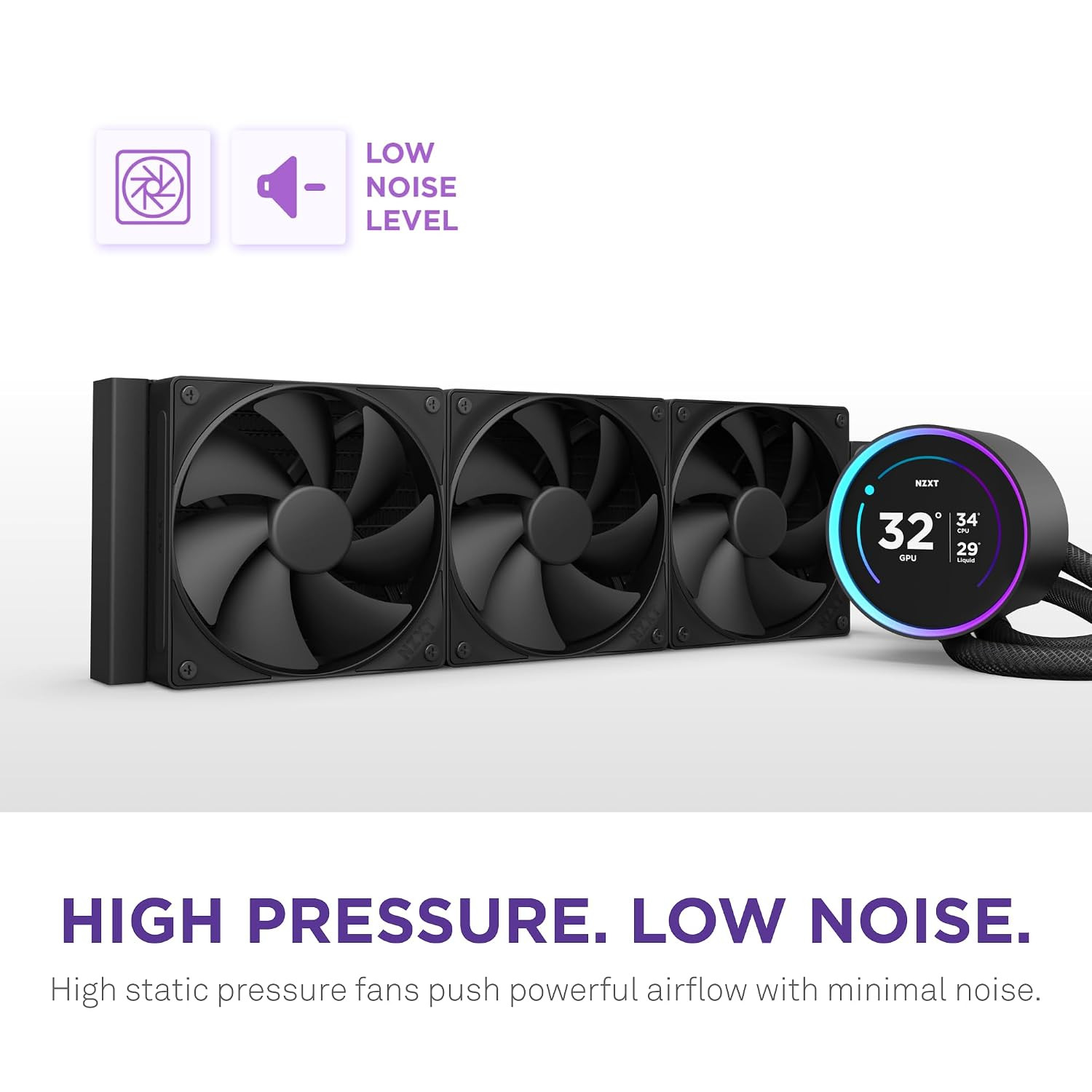 Kraken Elite 360 2024 – AIO CPU Liquid Cooler – 360Mm Radiator – 3 X F120P Fans