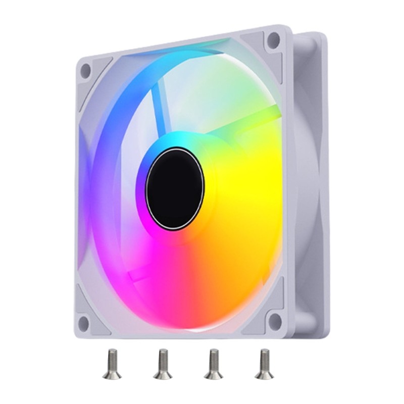 12V CPU Cooling Fan with Light 1200RPM PC Computer Case Quiet Fan
