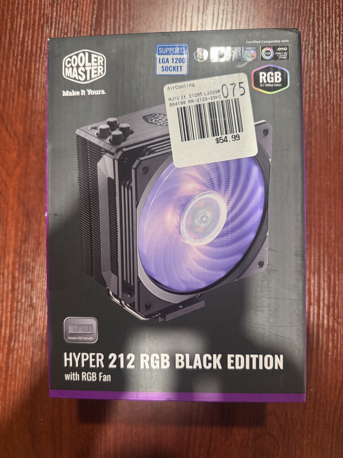 *NEW IN BOX* Cooler Master Hyper 212 RGB Black Edition