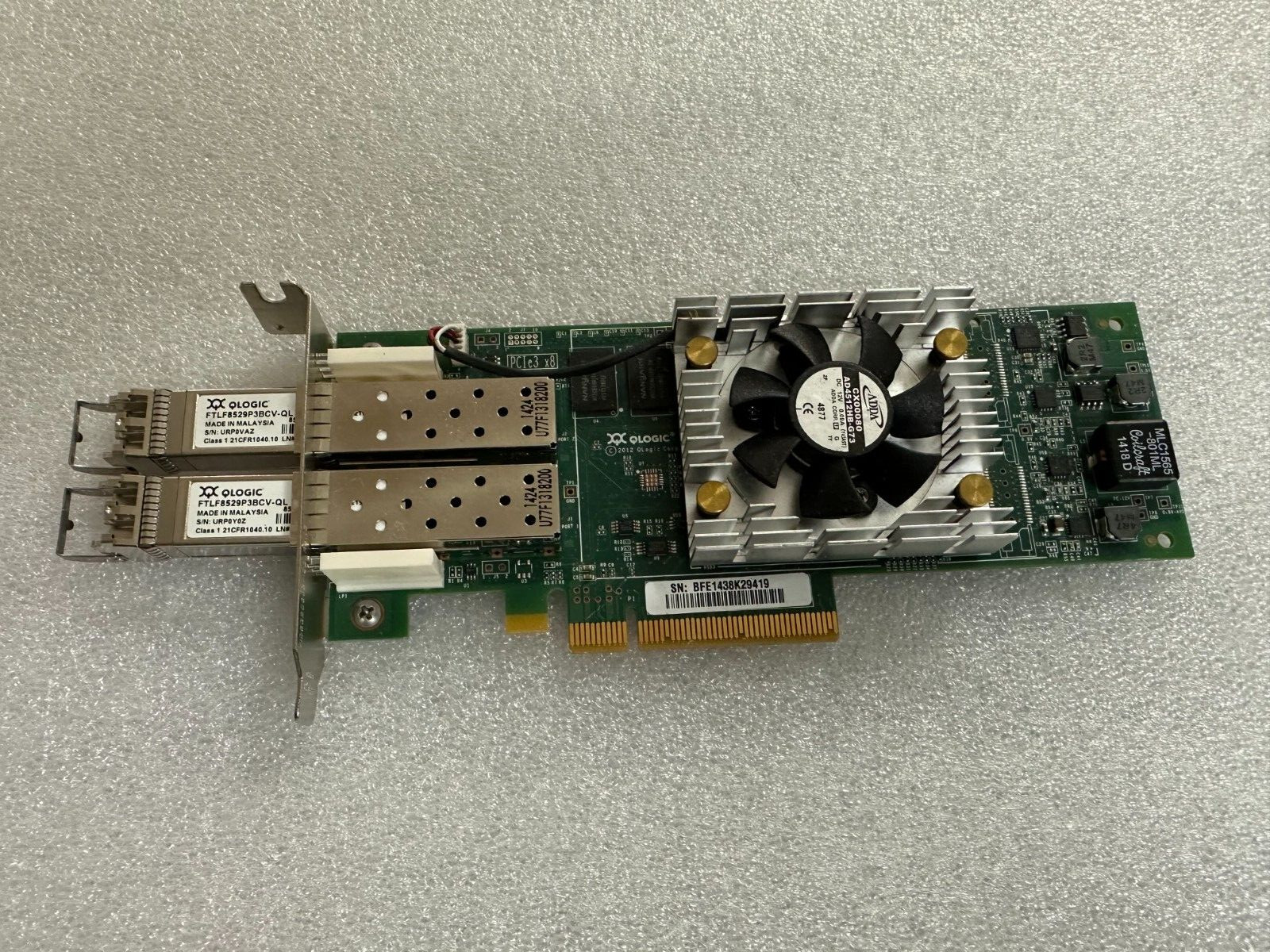 Qlogic QLE2672 16Gb Dual Port SFP+ Fibre Channel HBA Server Card w/2x SFP