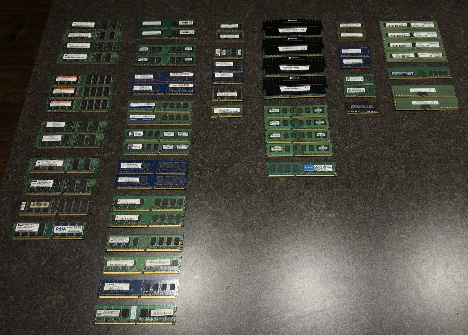 DDR4 DDR3 DDR3 ECC DDR2 DDR1 Laptop & Desktop Mixed RAM Lot
