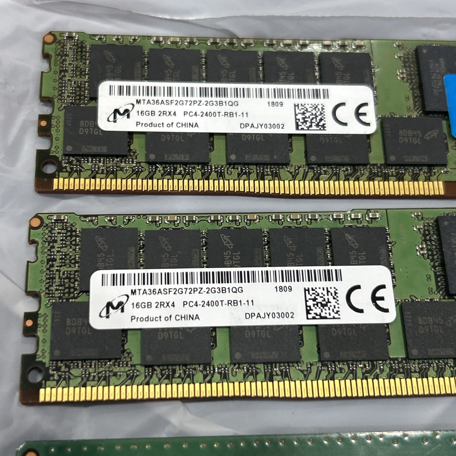 3 Pack- Micron 40GB DDR4 RDIMM RAM | 2RX16 PC4-2400T-RB1-11 crucial and read
