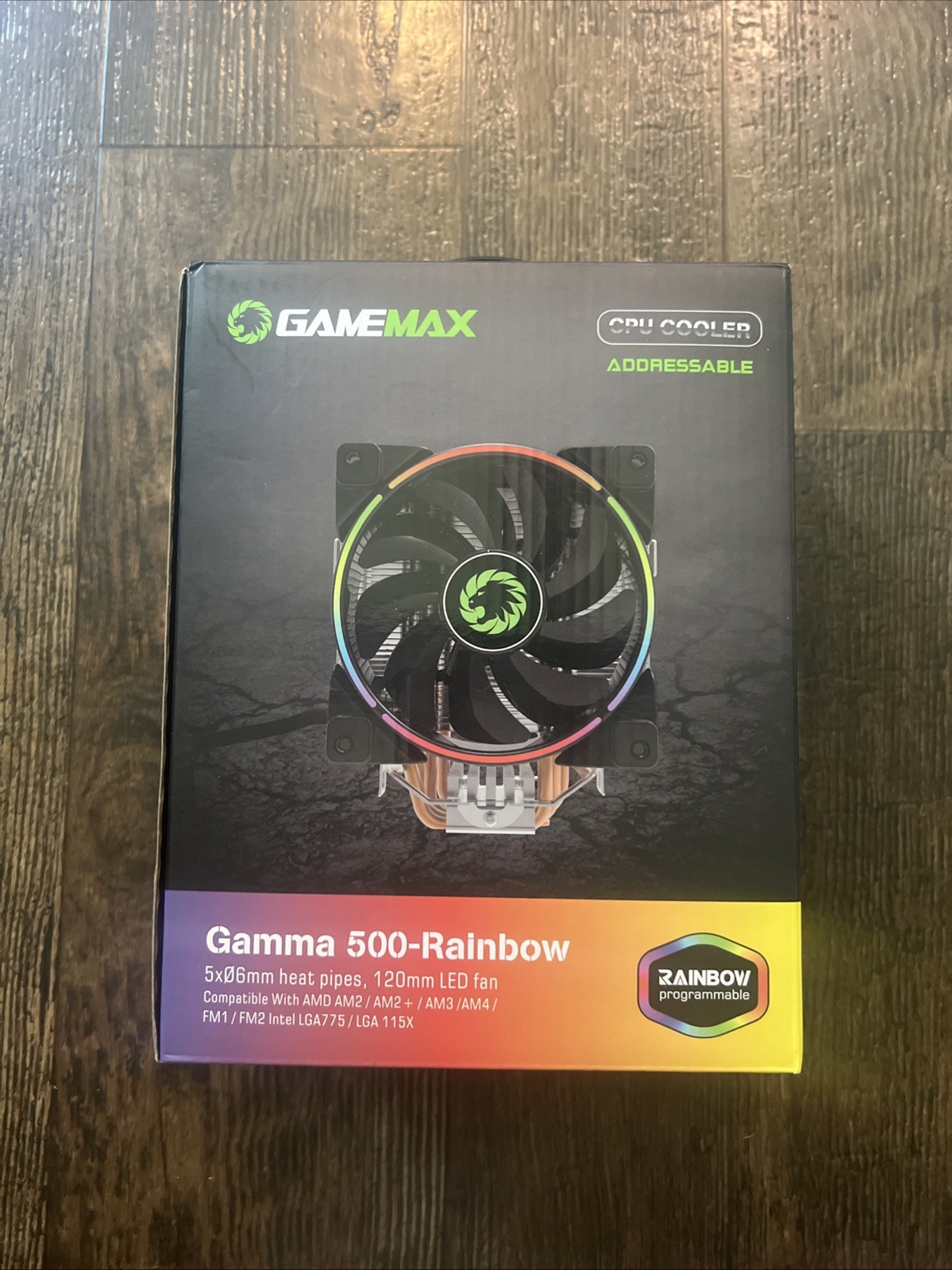 GAMEMAX – Gamma 500-Rainbow CPU FAN 1800RPM  Addressable RGB LED CPU FAN