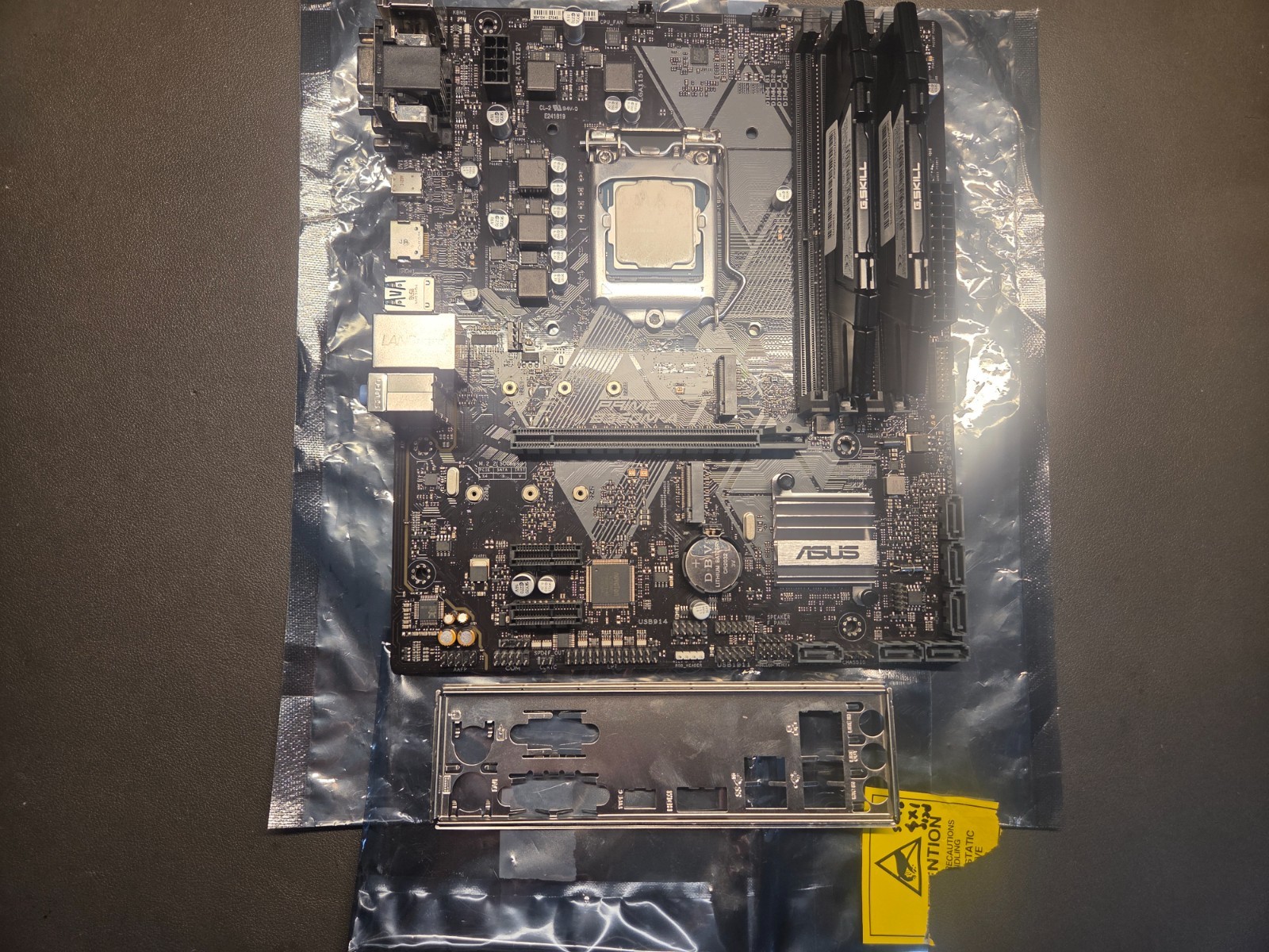 Asus Prime B360M-A Motherboard + Core i5-8400 CPU + 8GB RAM + IO Shield