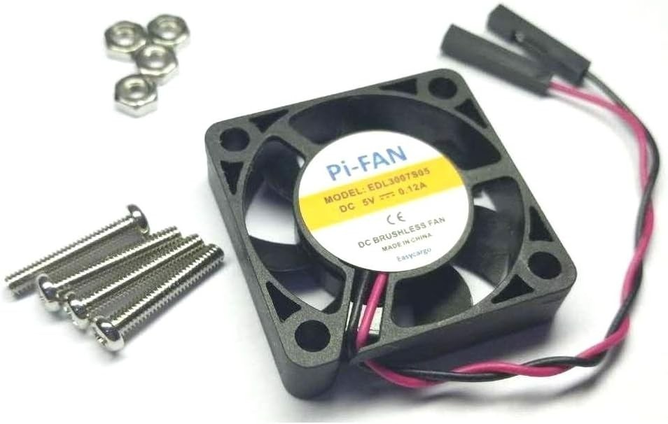 Ultra-Quiet Raspberry Pi Cooling Fan – 30mm x 30mm x 7mm for Raspberry Pi 4 & 3