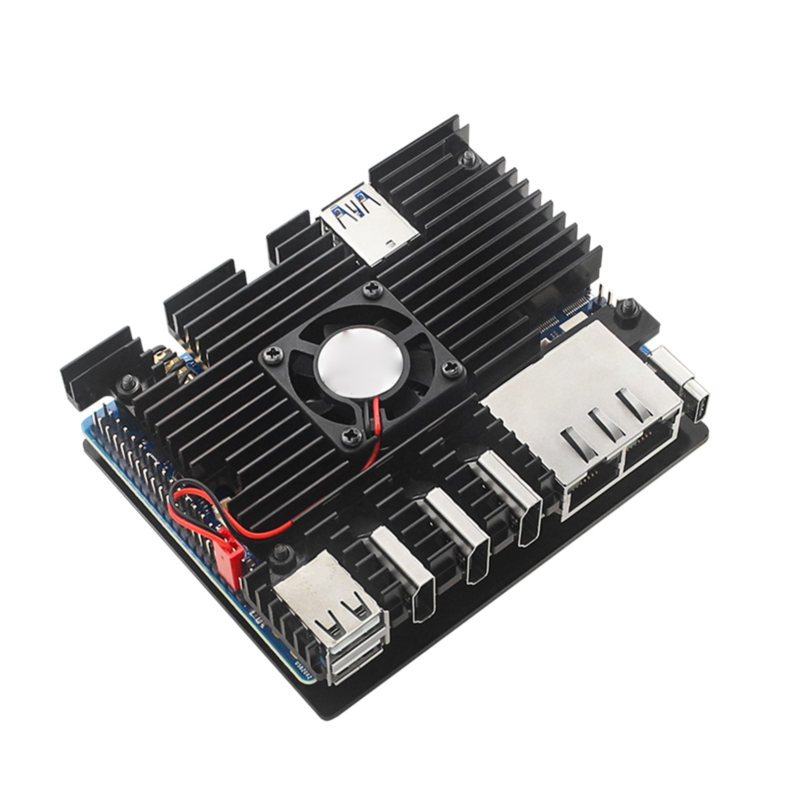 Housing Case+Cooling Fan Active Passive Radiator/Heatsink For Orange Pi 5 Plus