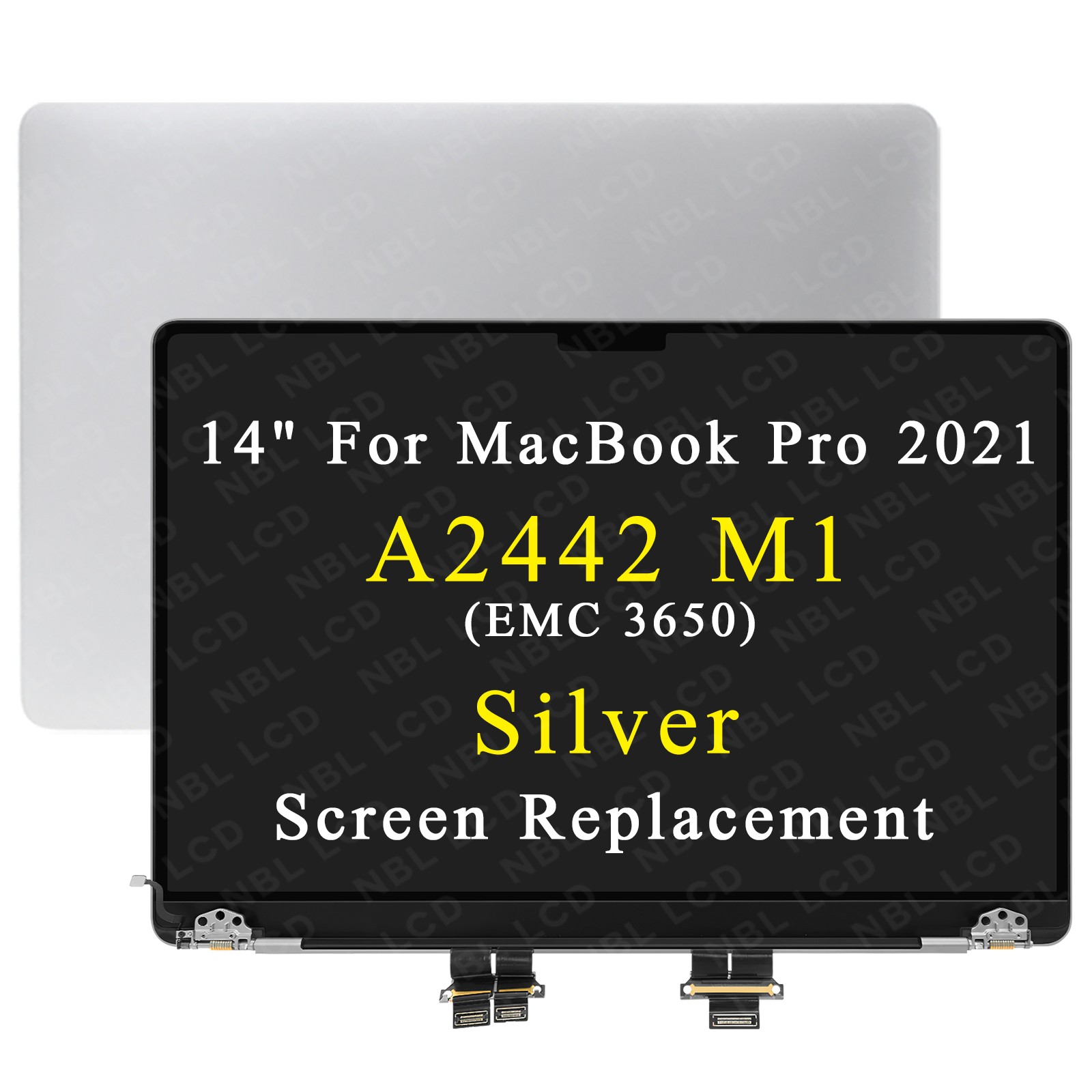 A2442 LCD Screen Display Assembly Silver for MacBook Pro 14″ M1 2021 EMC 3650 A+