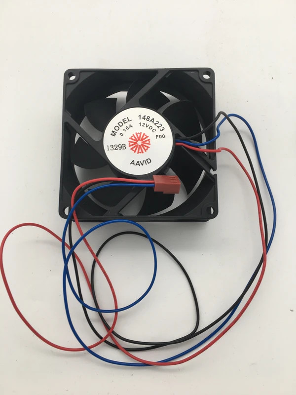 148A223 aavid bulk packaging fan 12V .16A 80MM by 25MM 3 1/8 by 1 inch 20INCH 3