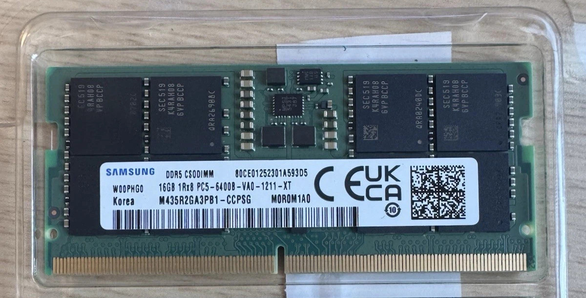 Samsung 16GB DDR5-6400 CSODIMM Laptop Memory PC5-51200 (1x16GB) RAM-Fully Tested