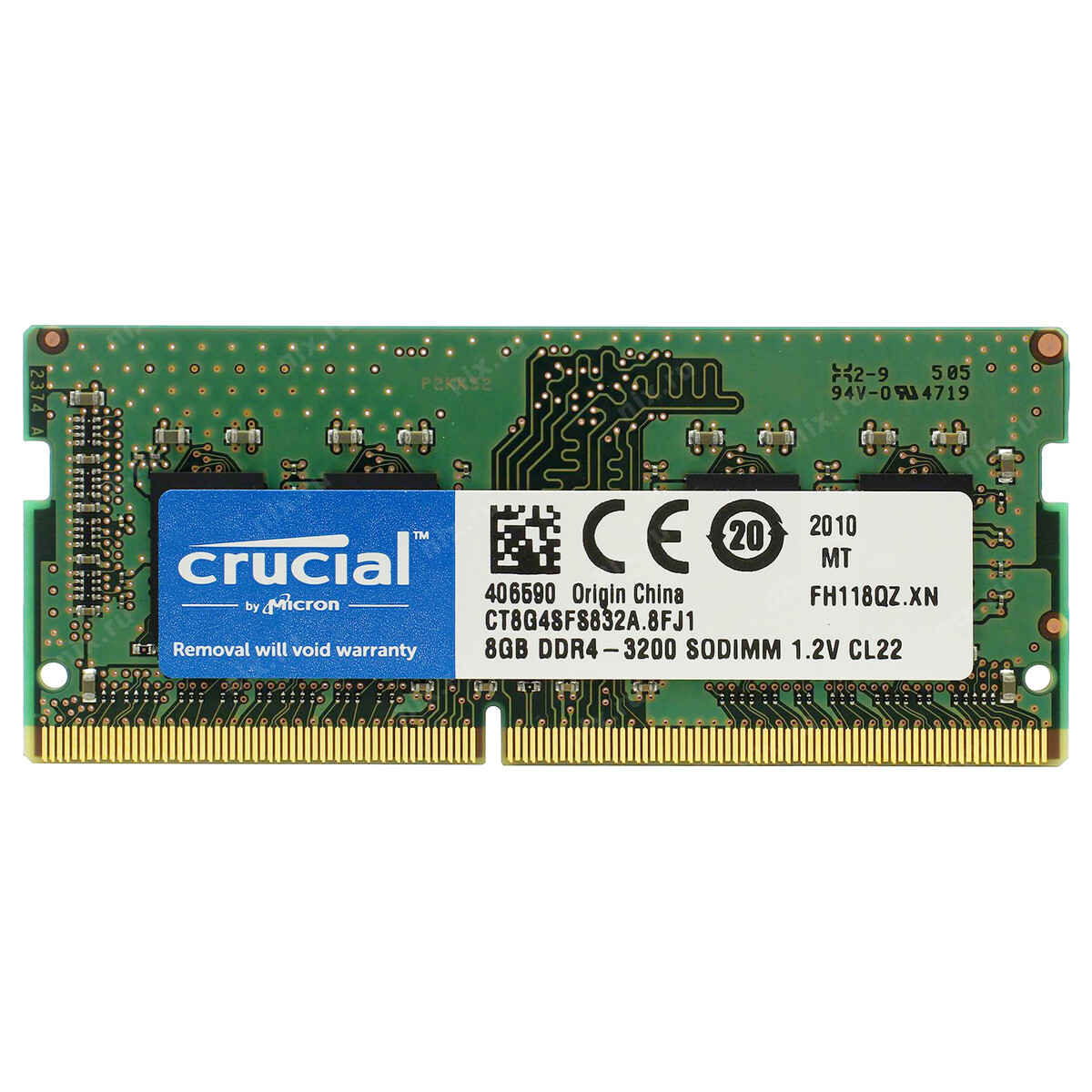 Crucial DDR4 8GB 1 x 8GB 3200 MHz PC4-25600 260-Pin SODIMM Notebook Memory RAM