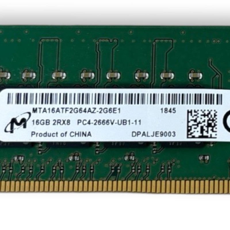 16GB Micron MTA16ATF2G64AZ-2G6E1 DDR4 PC4-2666V UDIMM Desktop Memory