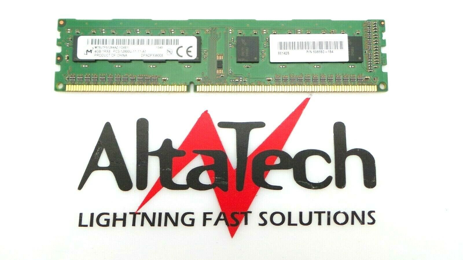 Micron MT8JTF51264AZ-1G6E1 4GB PC3-12800U DDR3-1600 1Rx8 N-ECC RAM Memory Module