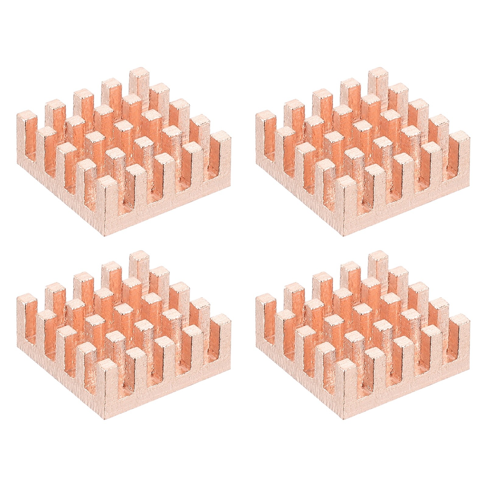 4 Pcs Copper Heatsink 13x13x5mm, Heat Sink Cooler Radiator for Raspberry Pi