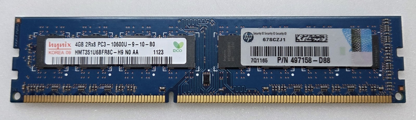 Hynix 16GB Lot of 4 X 4GB 2Rx8 PC3-10600-U Desktop RAM HMT351U6CFR8C-H9