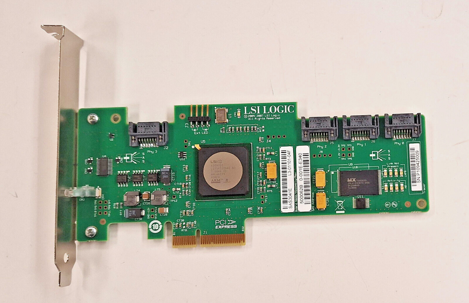 LSI Logic SAS3041E RAID Controller Card 4 Port 3Gbps SAS SATA PCIe Expander Card