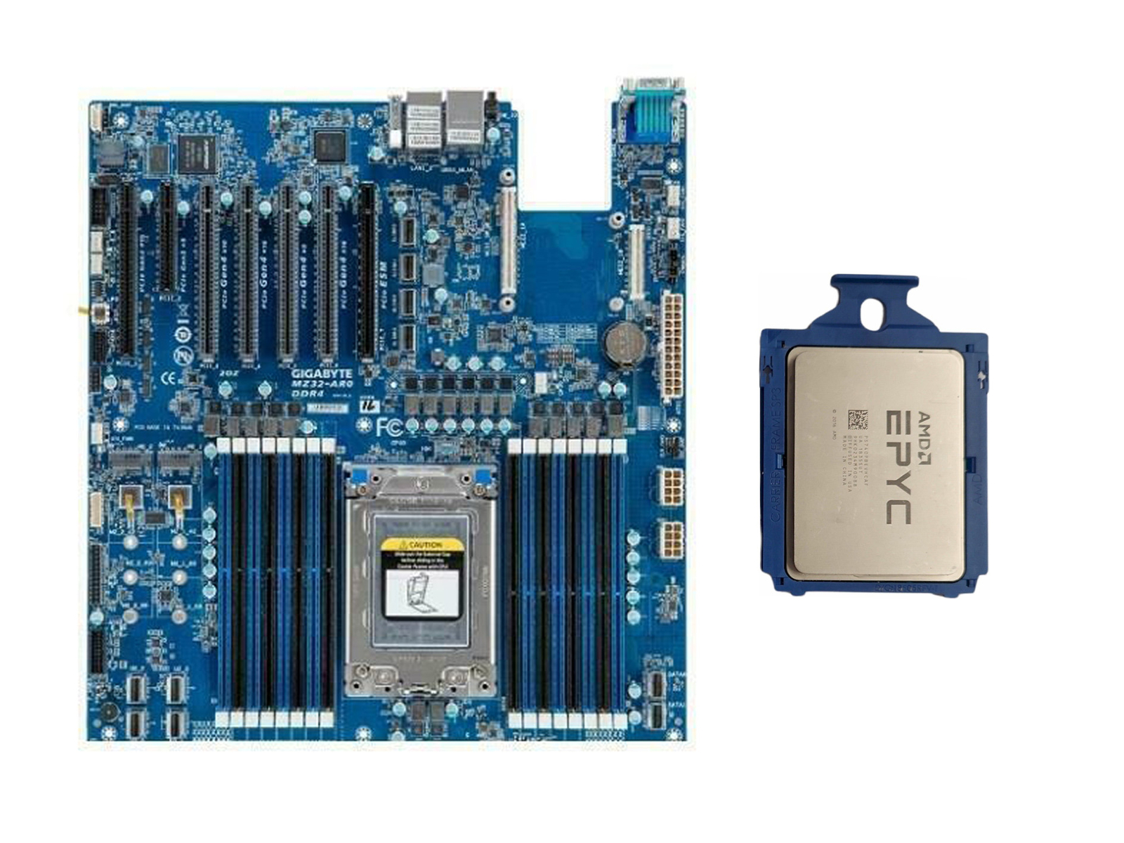 amd epyc 7402P+Gigabyte MZ32-AR0 motherboard Rev 1.0 cpu+motherboard Combination