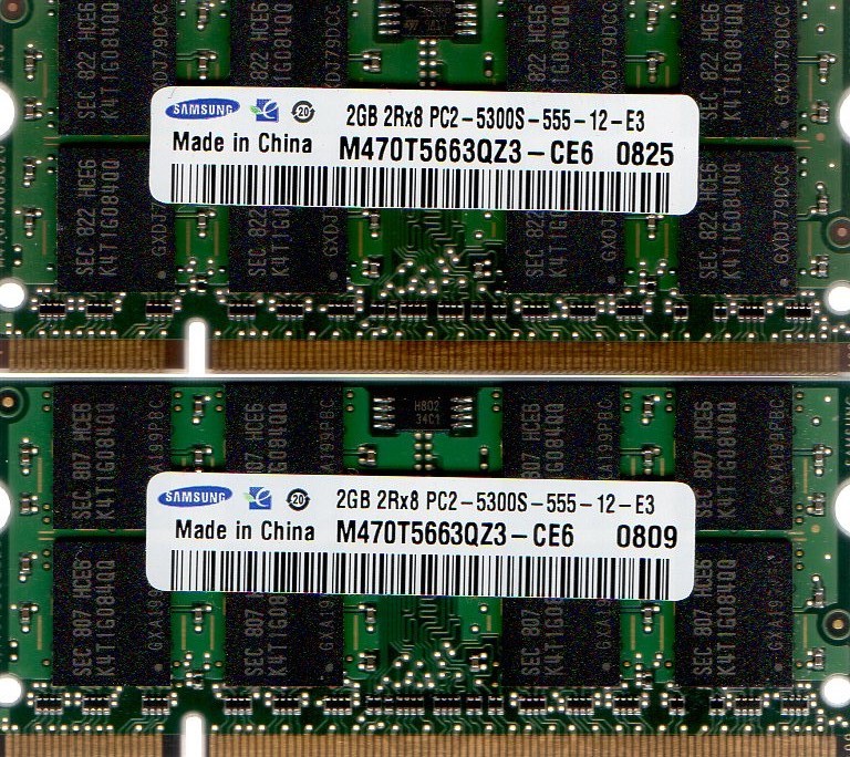 4GB 2x 2GB Toshiba Satellite Pro/Tecra A210 L300 L300D M300 L350 M205 RAM Memory